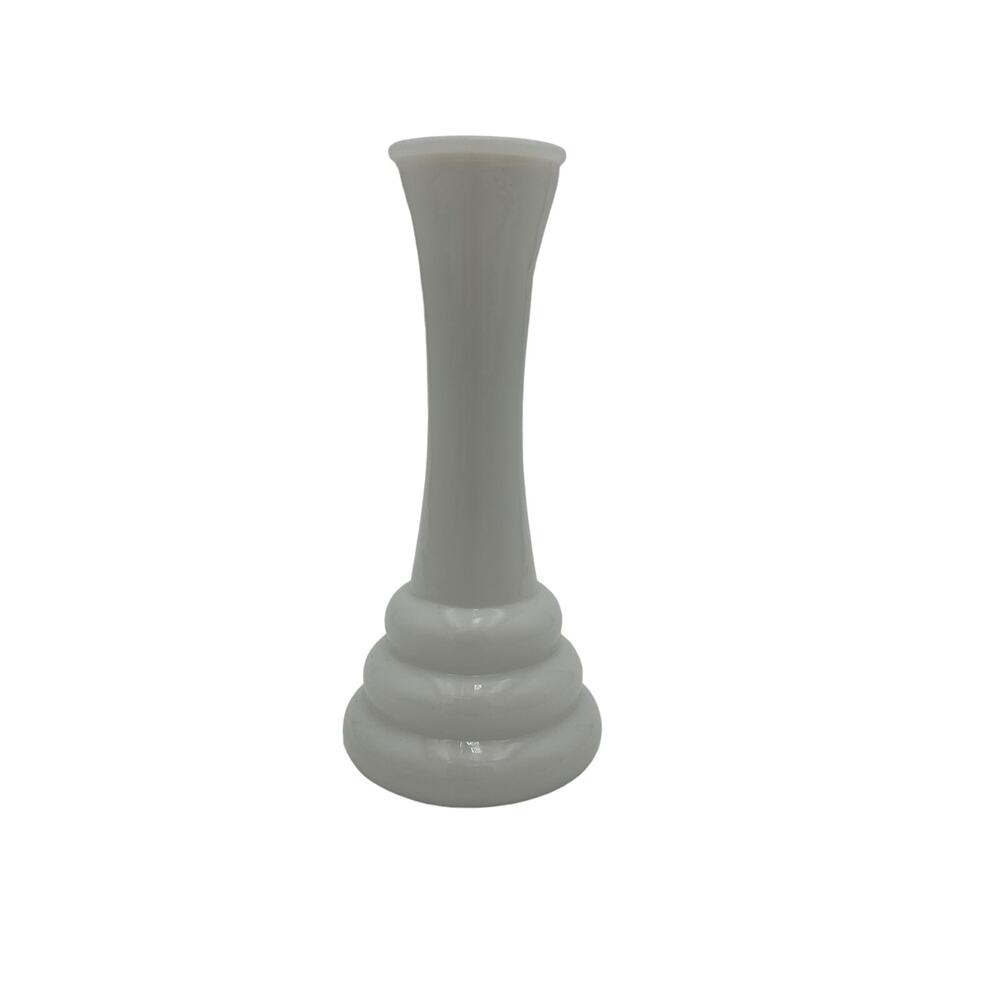 Vintage Randall Milkglass Beehive Bud Vase 6" White